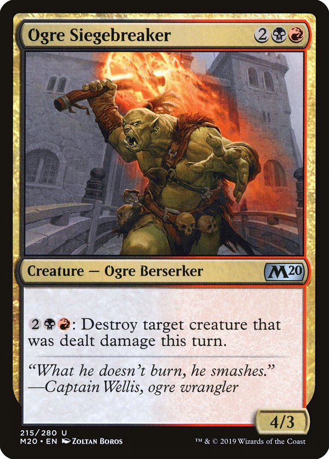 Ogre Siegebreaker [Core Set 2020] | Golgari Games