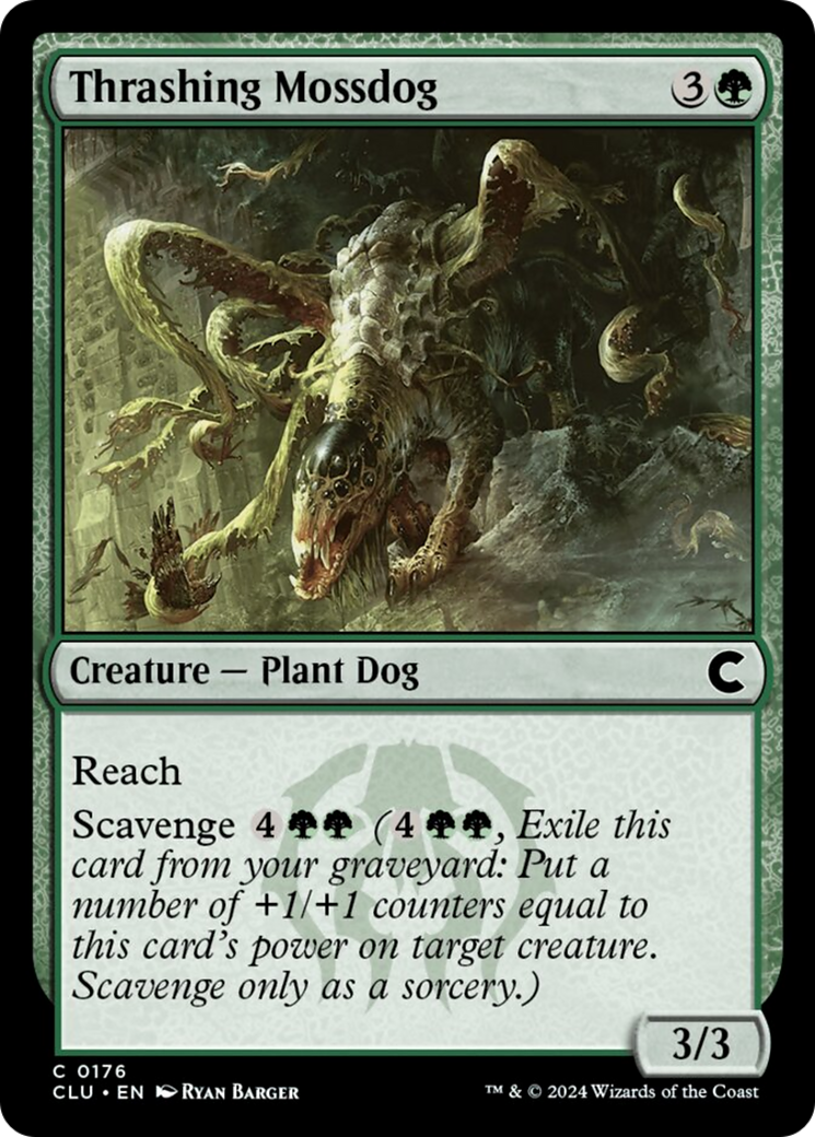 Thrashing Mossdog [Ravnica: Clue Edition] | Local Legends
