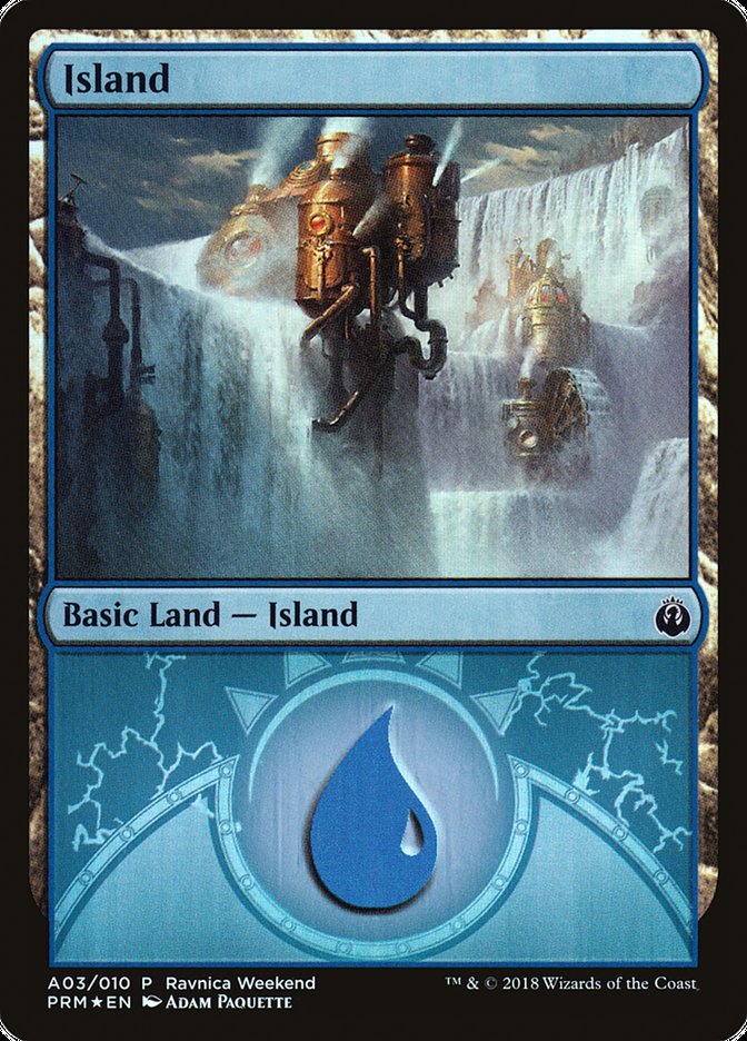 Island (A03) [Ravnica Allegiance Ravnica Weekend] | Golgari Games