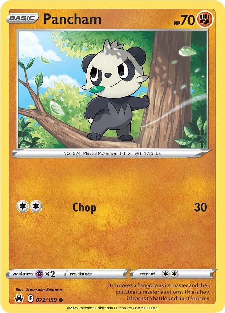 Pancham (072/159) [Sword & Shield: Crown Zenith] | Golgari Games