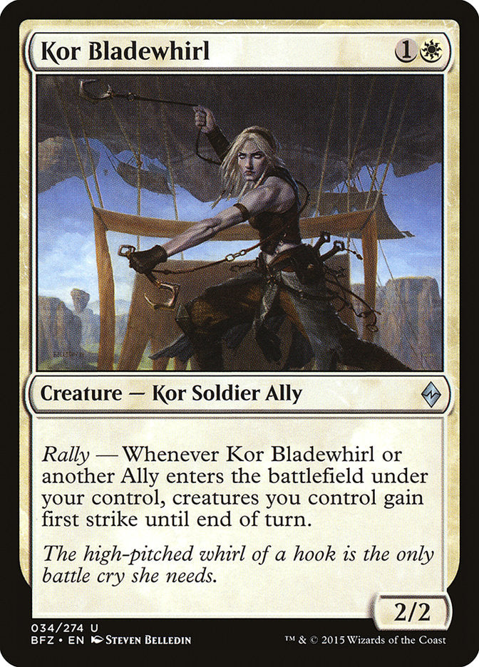 Kor Bladewhirl [Battle for Zendikar] | Golgari Games