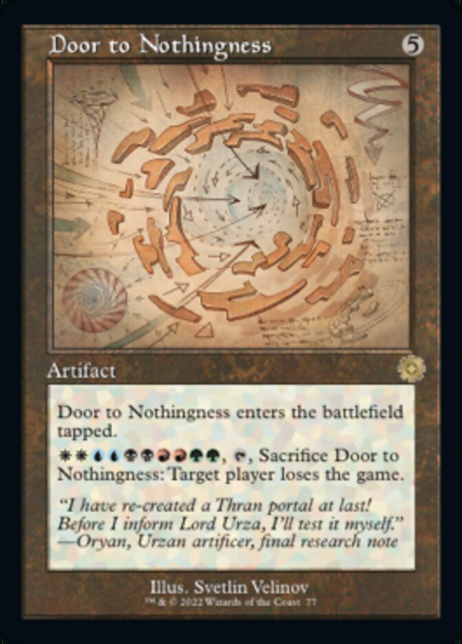 Door to Nothingness (Retro Schematic) [The Brothers' War Retro Artifacts] | Local Legends