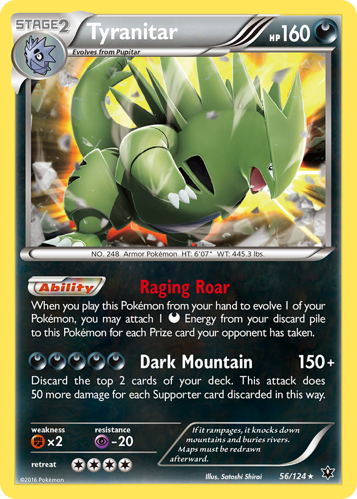 Tyranitar (56/124) [XY: Fates Collide] | Golgari Games