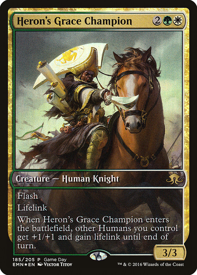 Heron's Grace Champion (Game Day) [Eldritch Moon Promos] | Golgari Games