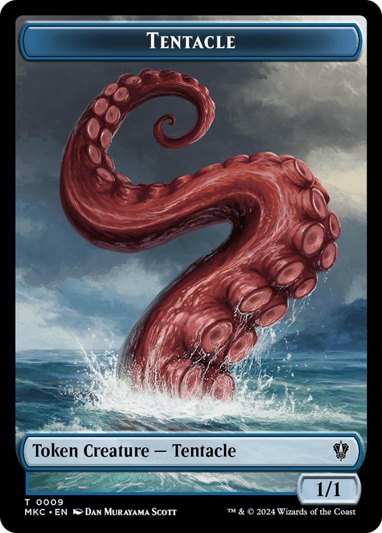 Tentacle // Koma's Coil Double-Sided Token [Murders at Karlov Manor Commander Tokens] | Golgari Games