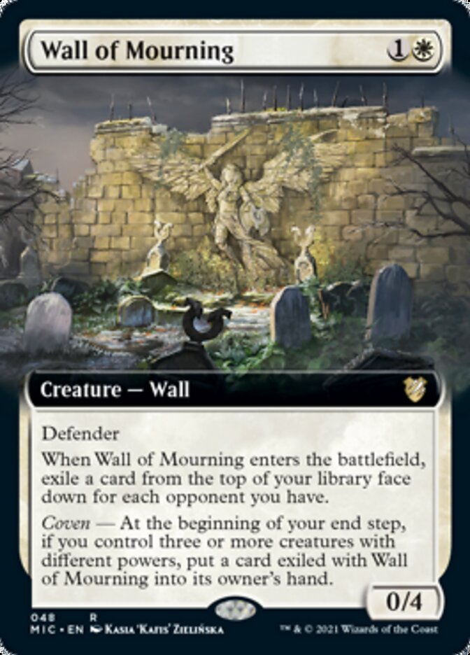 Wall of Mourning (Extended Art) [Innistrad: Midnight Hunt Commander] | Local Legends