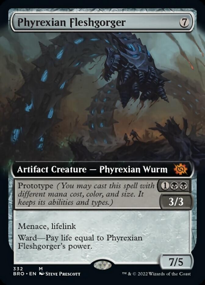 Phyrexian Fleshgorger (Extended Art) [The Brothers' War] | Golgari Games