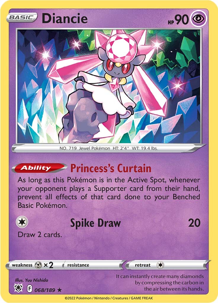 Diancie (068/189) [Sword & Shield: Astral Radiance] | Golgari Games