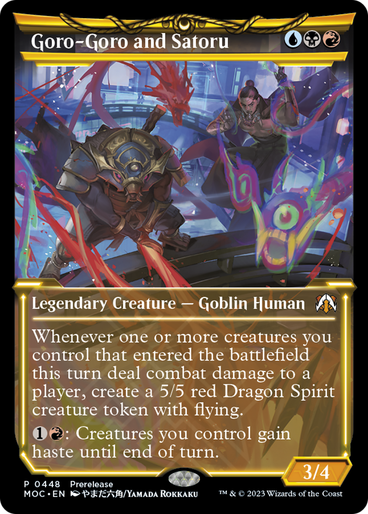 Goro-Goro and Satoru (Showcase Planar Booster Fun) [March of the Machine Commander Prerelease Promos] | Local Legends