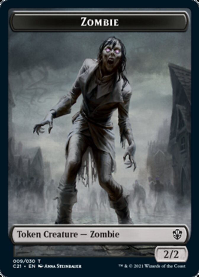 Zombie // Horror Token [Commander 2021 Tokens] | Golgari Games