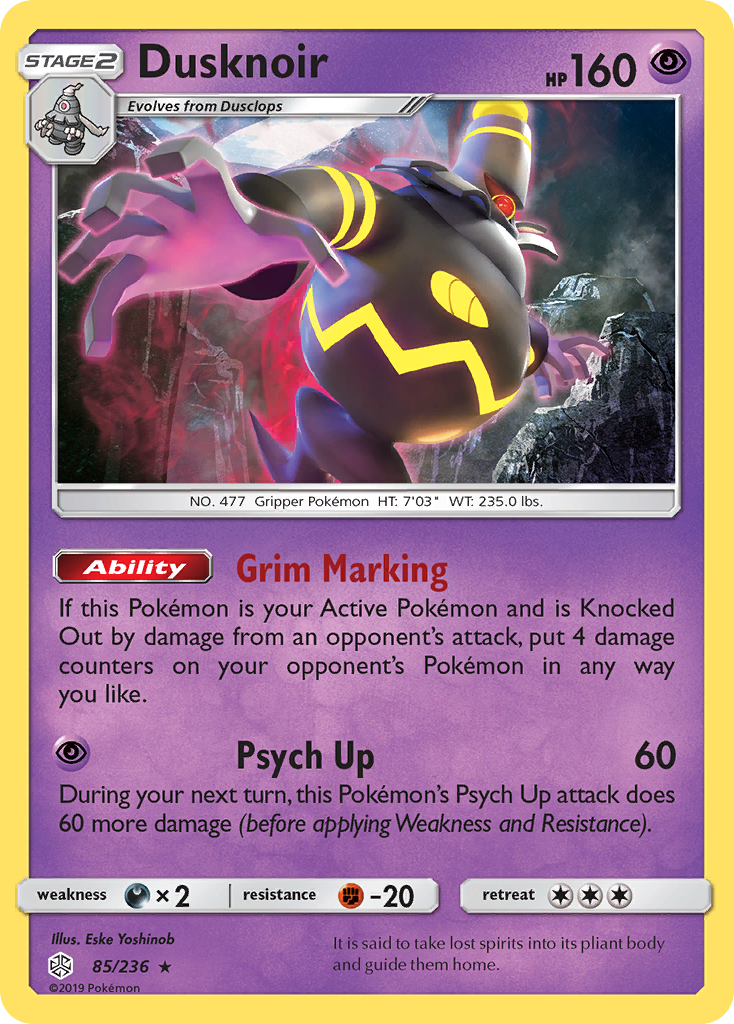 Dusknoir (85/236) [Sun & Moon: Cosmic Eclipse] | Golgari Games