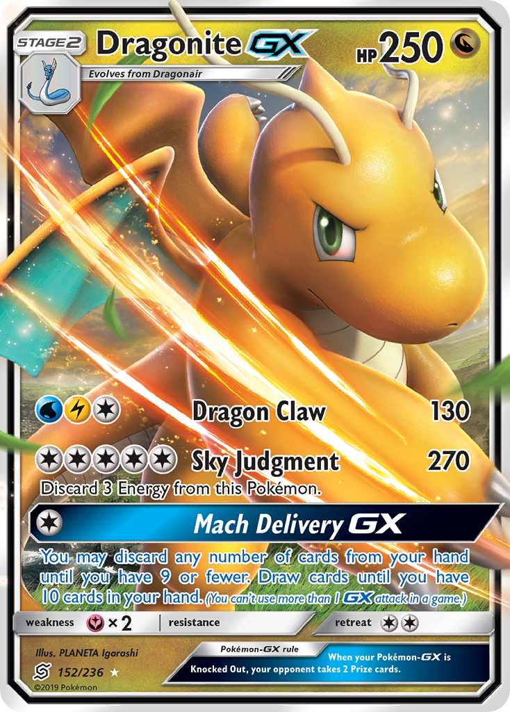 Dragonite GX (152/236) [Sun & Moon: Unified Minds] | Golgari Games