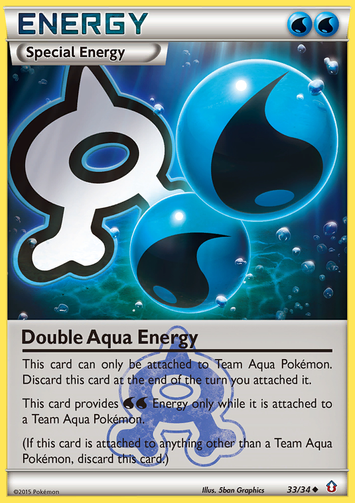 Double Aqua Energy (33/34) [XY: Double Crisis] | Golgari Games