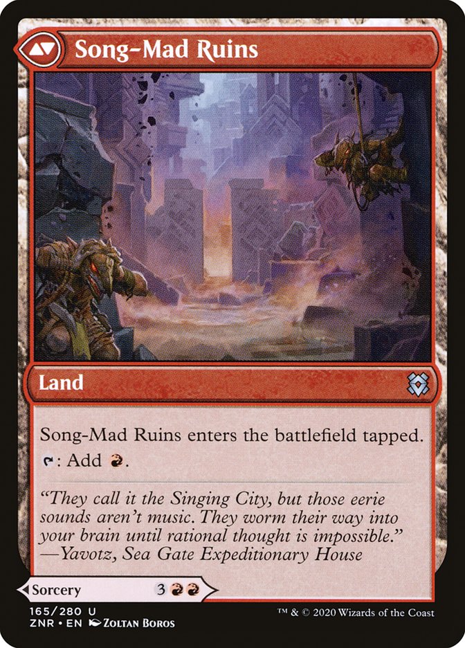 Song-Mad Treachery // Song-Mad Ruins [Zendikar Rising] | Local Legends
