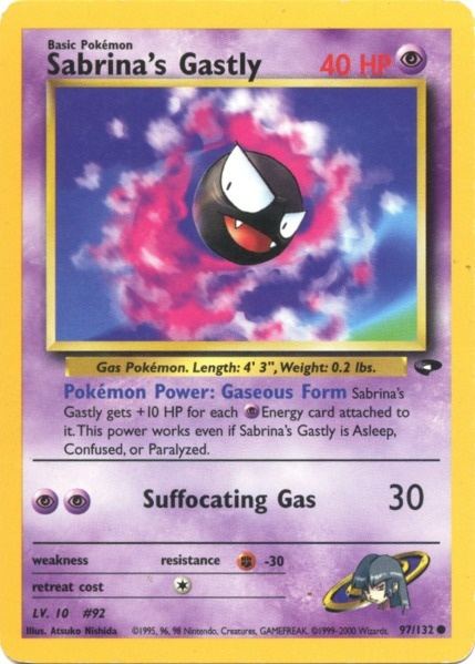 Sabrina's Gastly (97/132) [Gym Challenge Unlimited] | Golgari Games