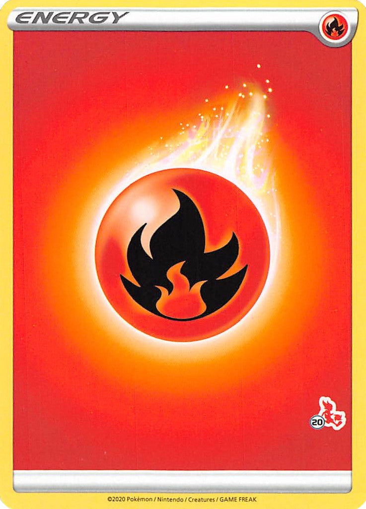 Fire Energy (Cinderace Stamp #20) [Battle Academy 2022] | Local Legends