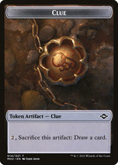 Treasure // Clue Double-sided Token [Pioneer Challenger Decks 2022] | Local Legends