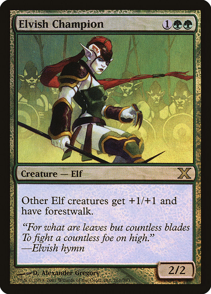 Elvish Champion (Premium Foil) [Tenth Edition] | Golgari Games