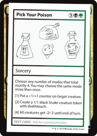 Pick Your Poison (2021 Edition) [Mystery Booster Playtest Cards] | Golgari Games