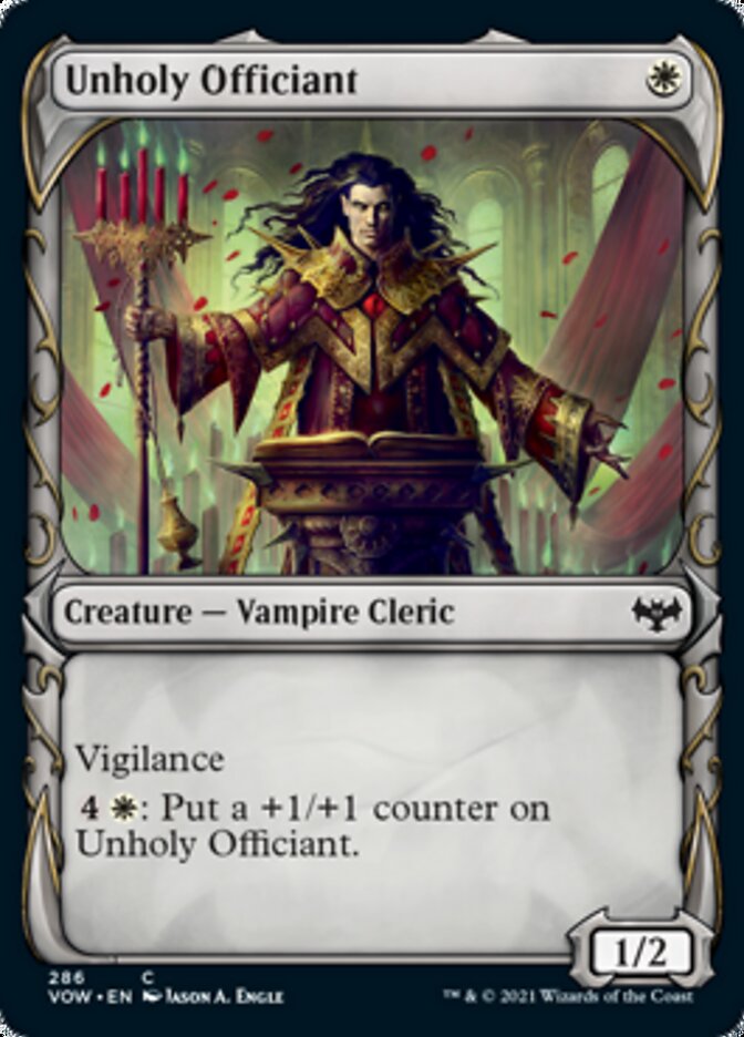 Unholy Officiant (Showcase Fang Frame) [Innistrad: Crimson Vow] | Golgari Games