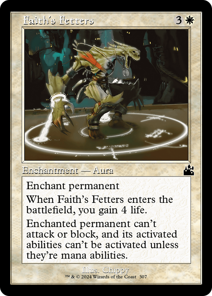 Faith's Fetters (Retro Frame) [Ravnica Remastered] | Golgari Games