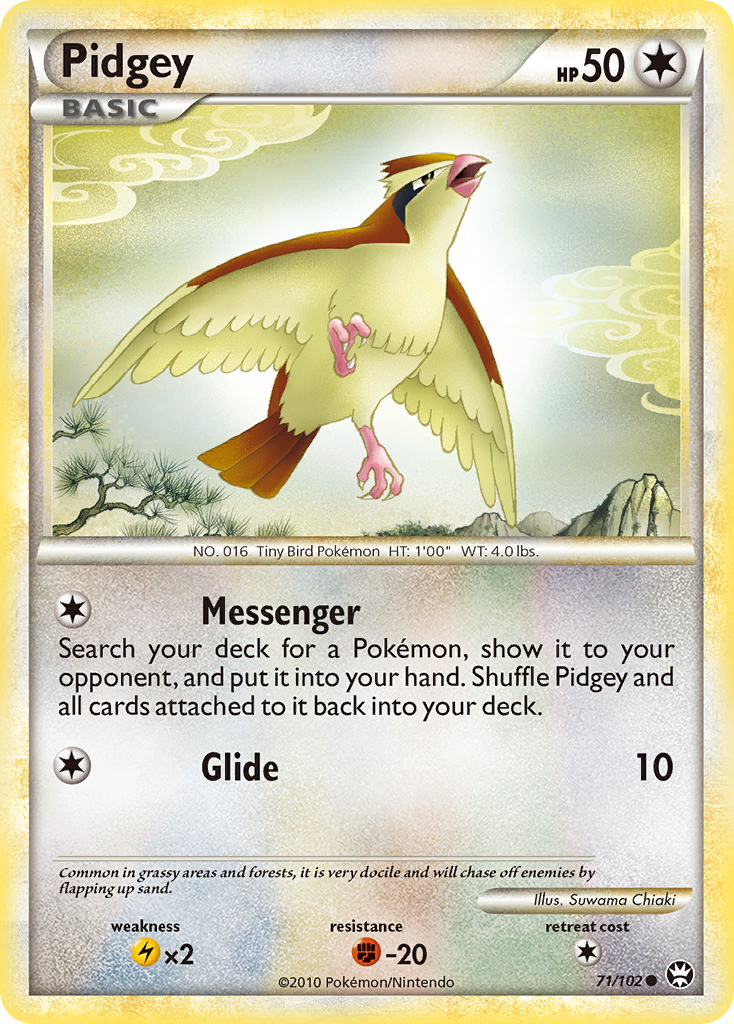 Pidgey (71/102) [HeartGold & SoulSilver: Triumphant] | Golgari Games