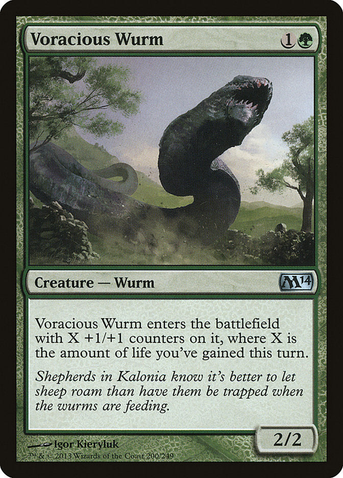 Voracious Wurm [Magic 2014] | Golgari Games