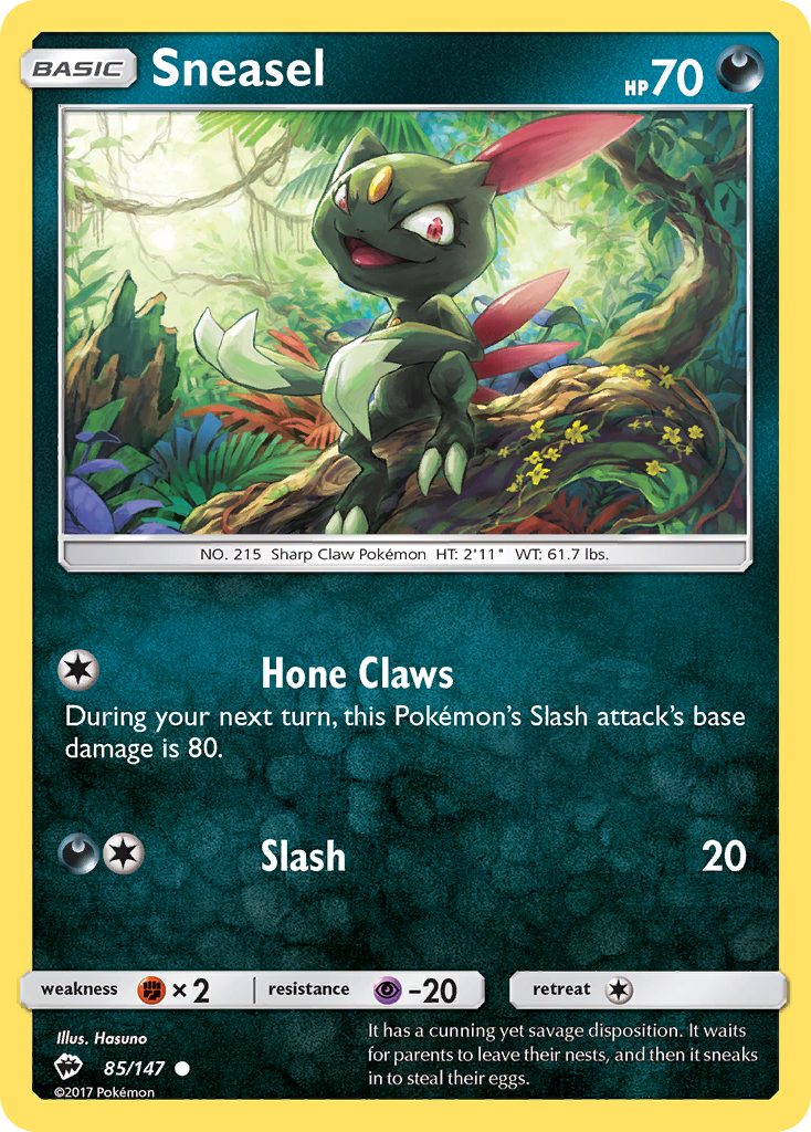 Sneasel (85/147) [Sun & Moon: Burning Shadows] | Golgari Games