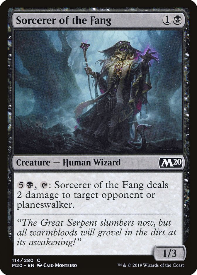 Sorcerer of the Fang [Core Set 2020] | Golgari Games