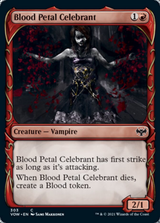 Blood Petal Celebrant (Showcase Fang Frame) [Innistrad: Crimson Vow] | Golgari Games