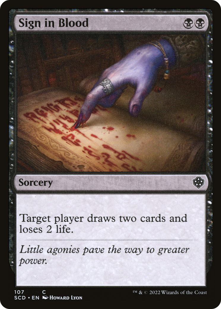 Sign in Blood [Starter Commander Decks] | Local Legends