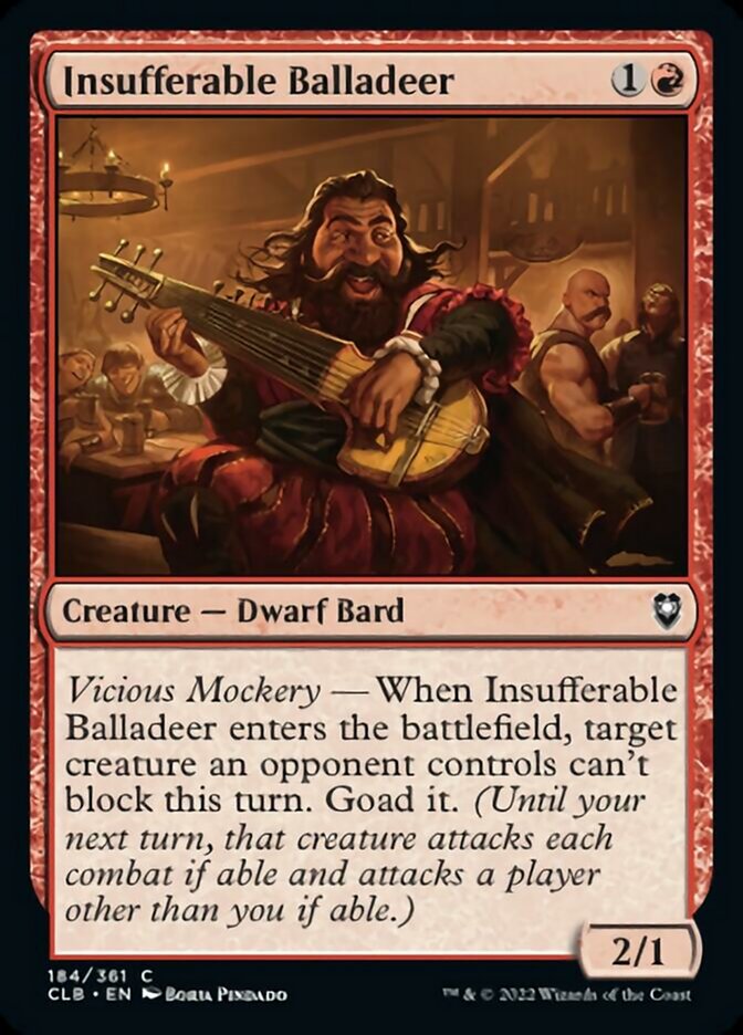 Insufferable Balladeer [Commander Legends: Battle for Baldur's Gate] | Golgari Games