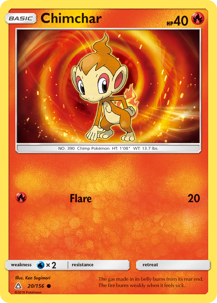 Chimchar (20/156) [Sun & Moon: Ultra Prism] | Golgari Games