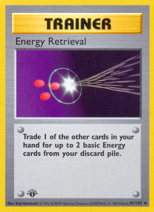 Energy Retrieval (81/102) (Shadowless) [Base Set 1st Edition] | Golgari Games