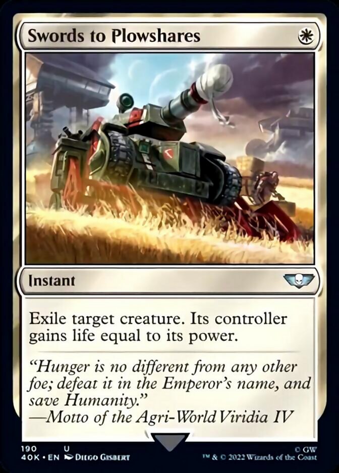 Swords to Plowshares (Surge Foil) [Universes Beyond: Warhammer 40,000] | Local Legends