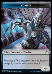 Clue // Zombie (015) Double-sided Token [Innistrad: Midnight Hunt Tokens] | Local Legends