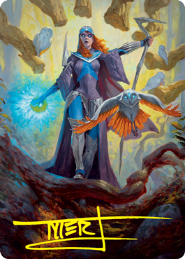 Kasmina, Enigma Sage Art Card (Gold-Stamped Signature) [Strixhaven: School of Mages Art Series] | Local Legends