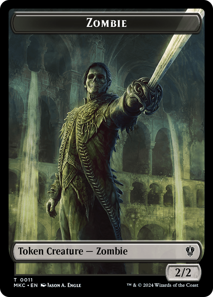 Copy // Zombie Double-Sided Token [Murders at Karlov Manor Commander Tokens] | Golgari Games