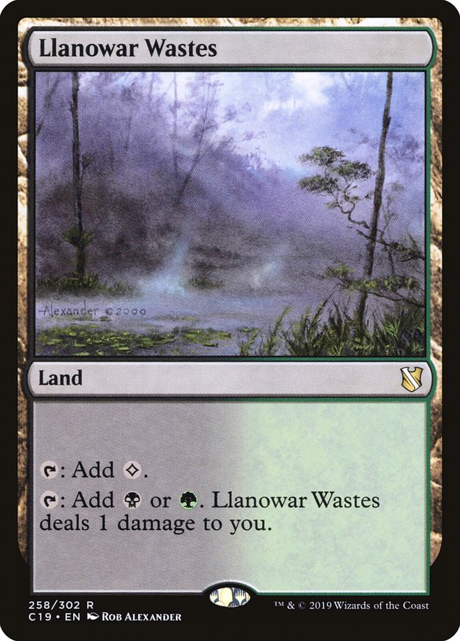 Llanowar Wastes [Commander 2019] | Golgari Games