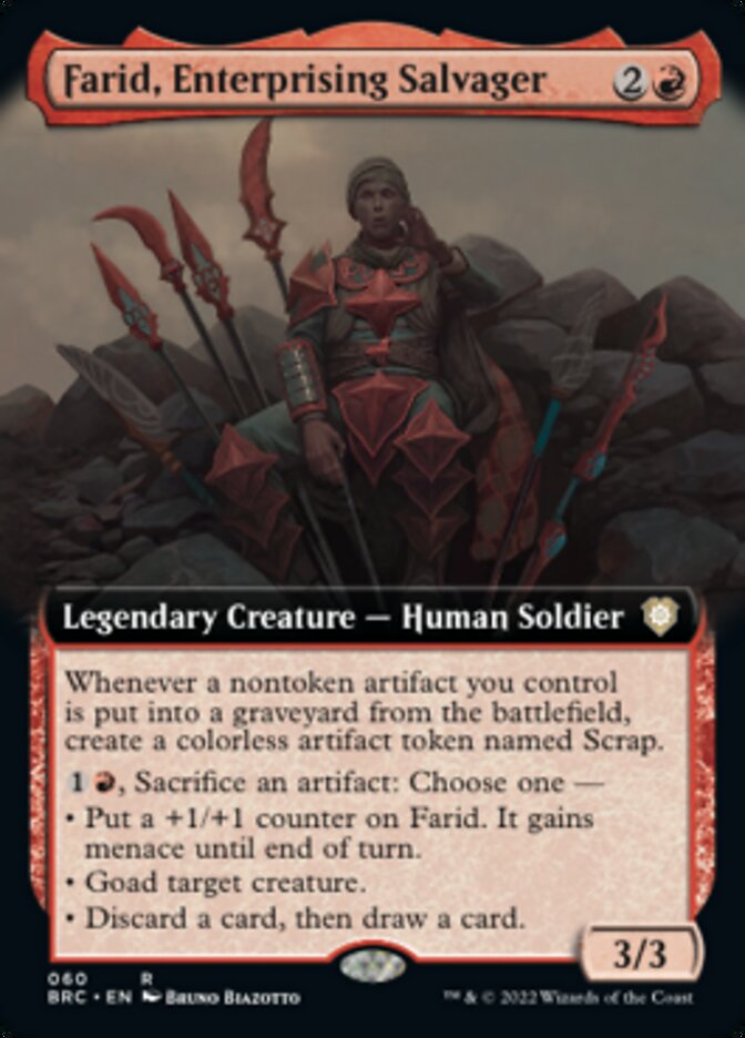 Farid, Enterprising Salvager (Extended Art) [The Brothers' War Commander] | Golgari Games