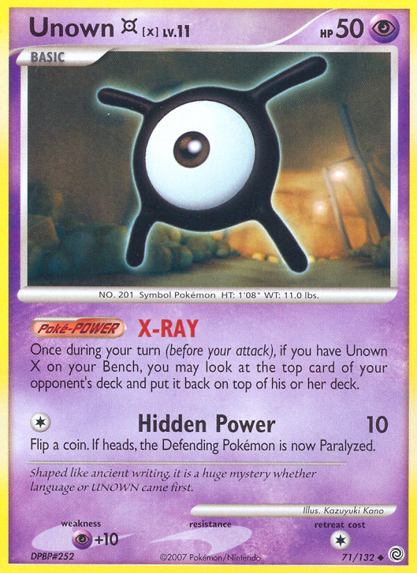 Unown X (71/132) [Diamond & Pearl: Secret Wonders] | Golgari Games