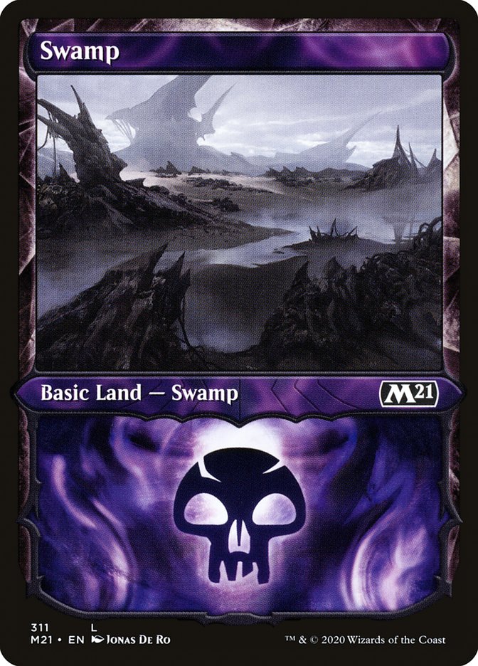 Swamp (311) (Showcase) [Core Set 2021] | Local Legends