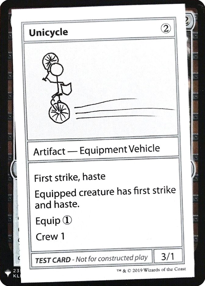 Unicycle [Mystery Booster Playtest Cards] | Golgari Games