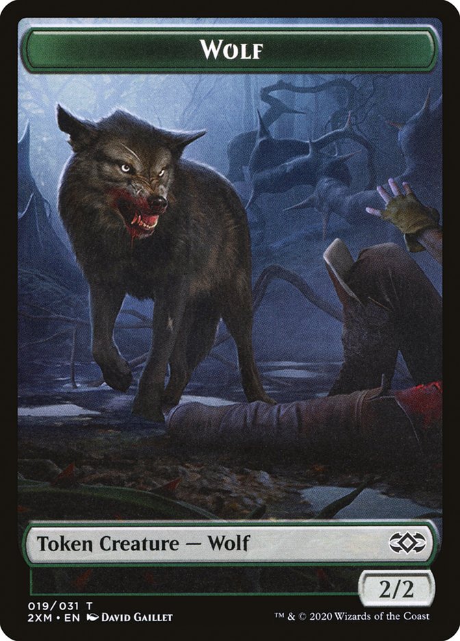 Wolf Token [Double Masters Tokens] | Golgari Games