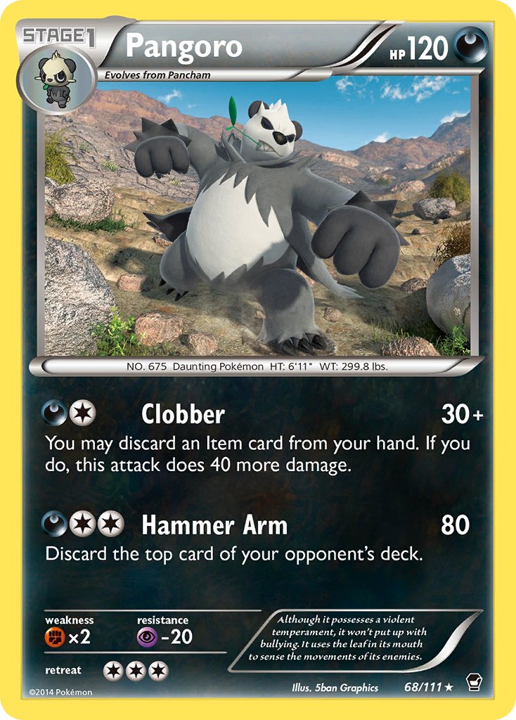 Pangoro (68/111) (Theme Deck Exclusive) [XY: Furious Fists] | Golgari Games