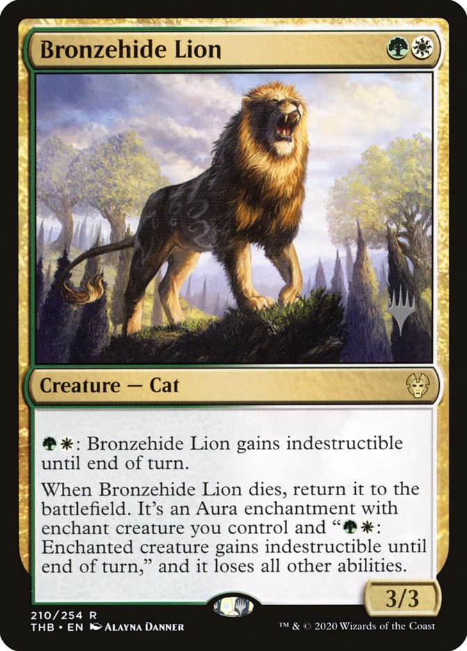 Bronzehide Lion (Promo Pack) [Theros Beyond Death Promos] | Golgari Games