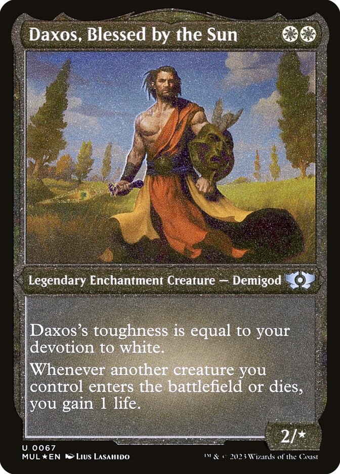 Daxos, Blessed by the Sun (Foil Etched) [Multiverse Legends] | Golgari Games