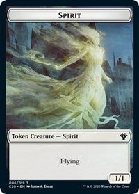 Spirit // Treasure Double-sided Token [Commander 2020 Tokens] | Golgari Games