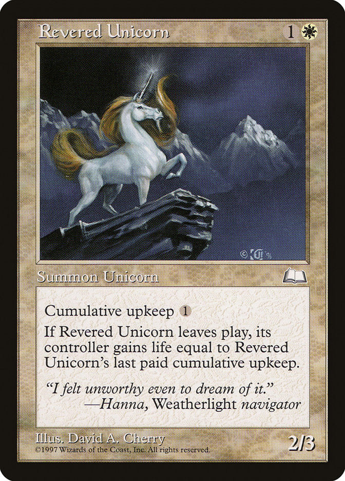Revered Unicorn [Weatherlight] | Local Legends