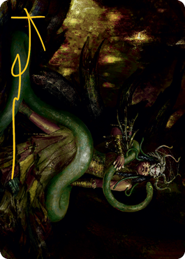 Saryth, the Viper's Fang Art Card (Gold-Stamped Signature) [Innistrad: Midnight Hunt Art Series] | Local Legends